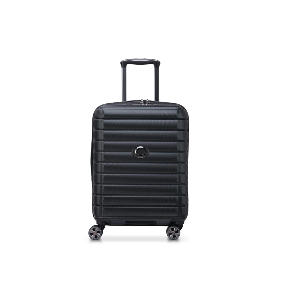 Slim Shadow Black Cabin Suitcase, Delsey