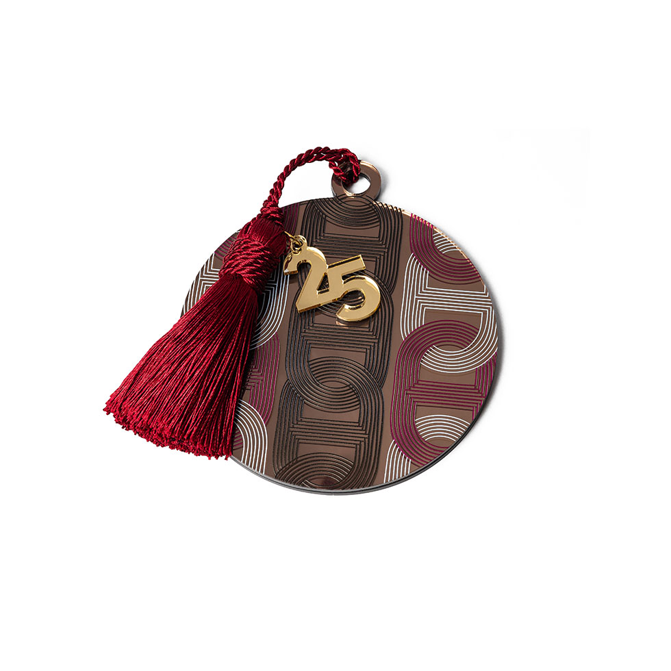 Burgundy decorative charm 2025