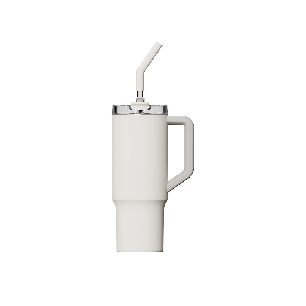 White Straw Mug