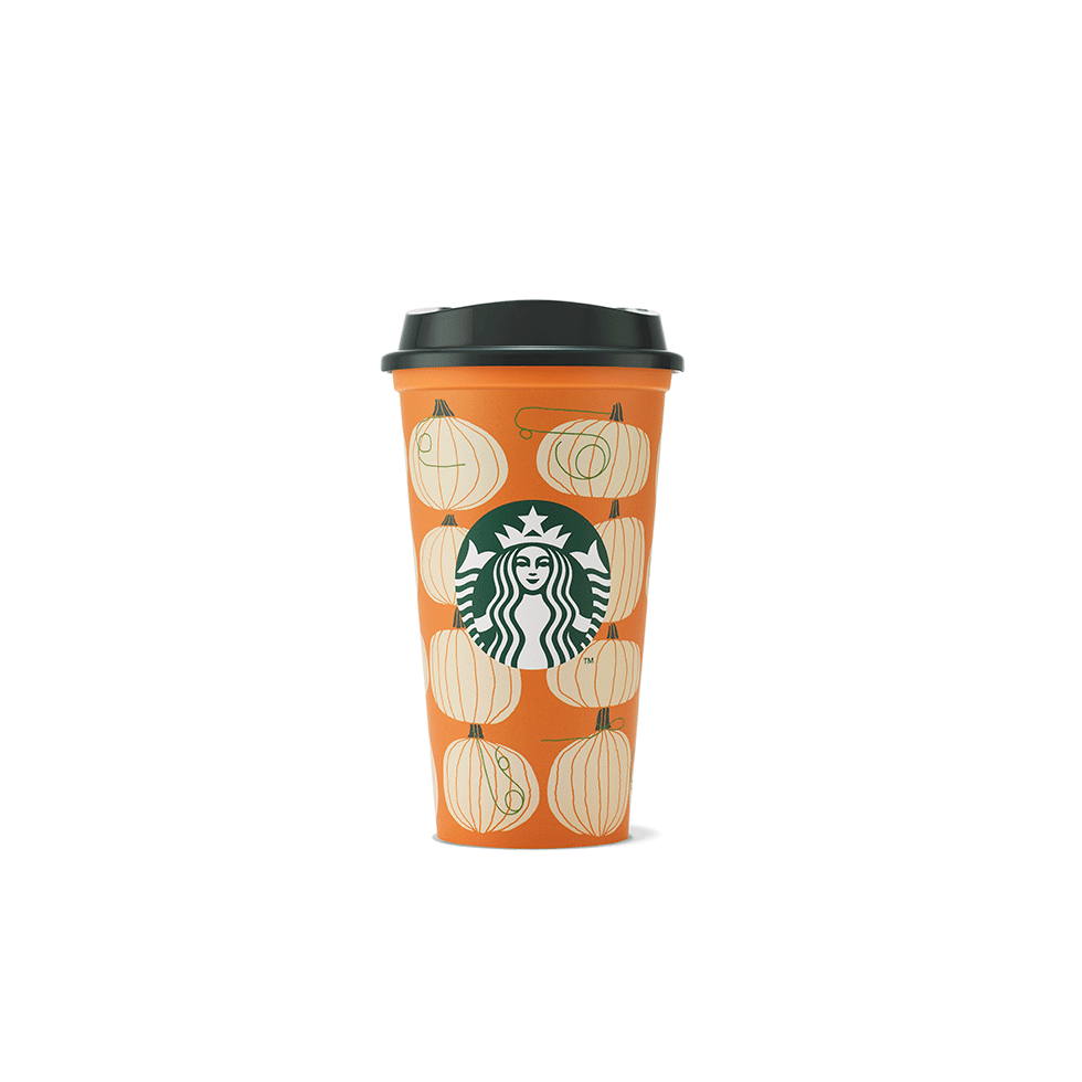 Επαναχρησιμοποιούμενο Ποτήρι με Σχέδιο Κολοκύθες