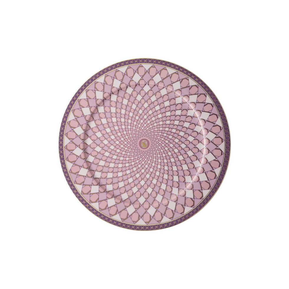 Ροζ πιατέλα Rose Signum Rosenthal x Swarovski