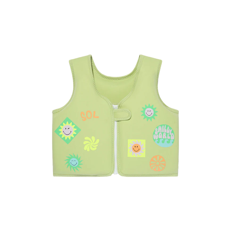 Πράσινο γιλέκο κολύμβησης με prints, Sunnylife
