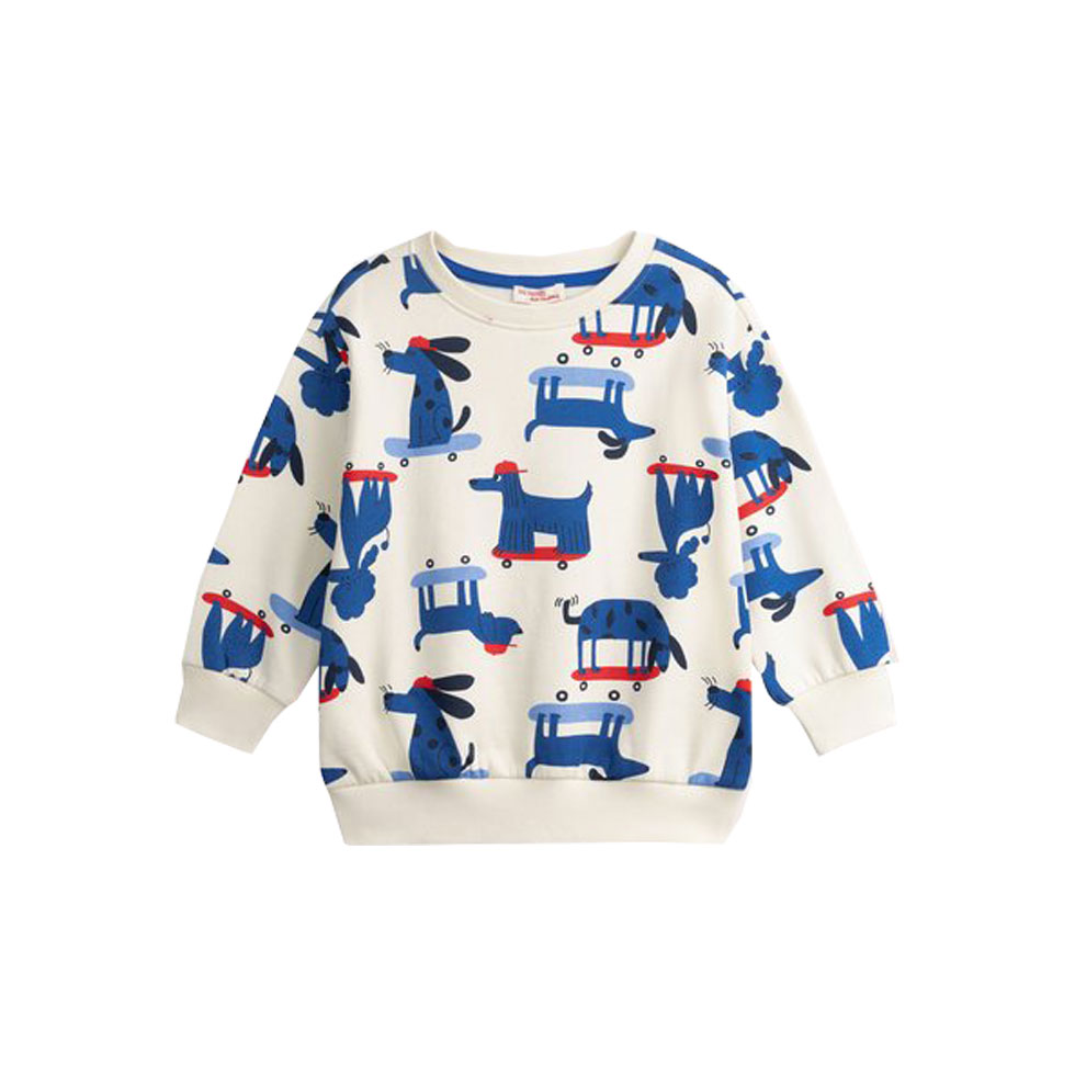 Μπλε μπλούζα με μοτίβο Skate Dogs