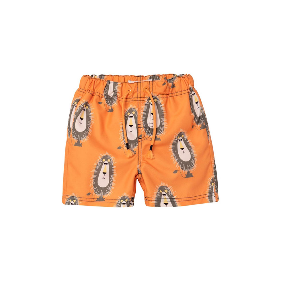 Πορτοκαλί μαγιό με print Lion, Name It 