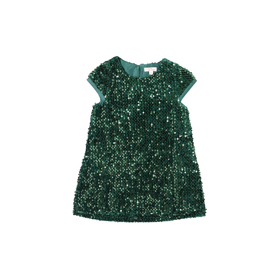 Green dress with sequins