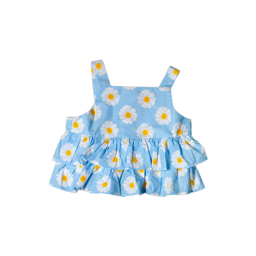 Μπλε top με μοτίβο μαργαρίτες, Balloon Chic