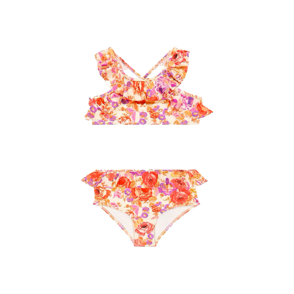 Πολύχρωμο σετ bikini με floral print, Zimmermann Kids