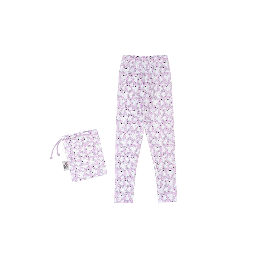 Ροζ παιδικό κολάν Ghosts Attack, Miss Flamingo