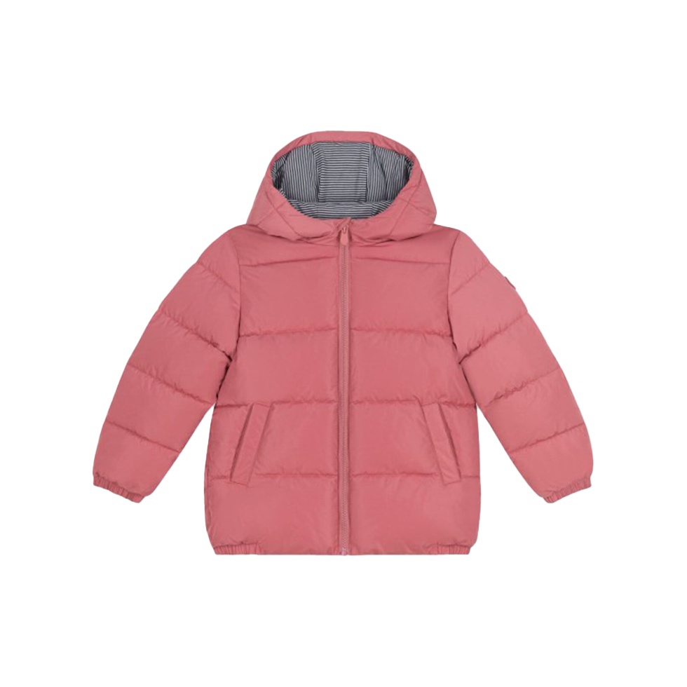 Ροζ puffer μπουφάν με fleece επένδυση 