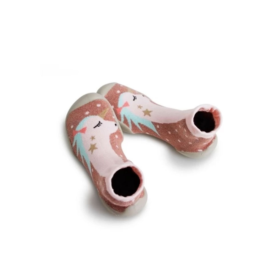 Ροζ καλτσοπαντοφλάκια Unicorn, Collegien