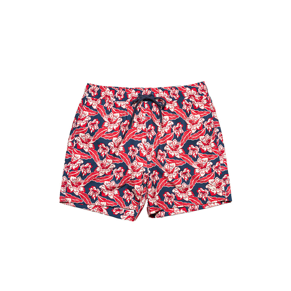 Κόκκινο μαγιό με floral μοτίβο 