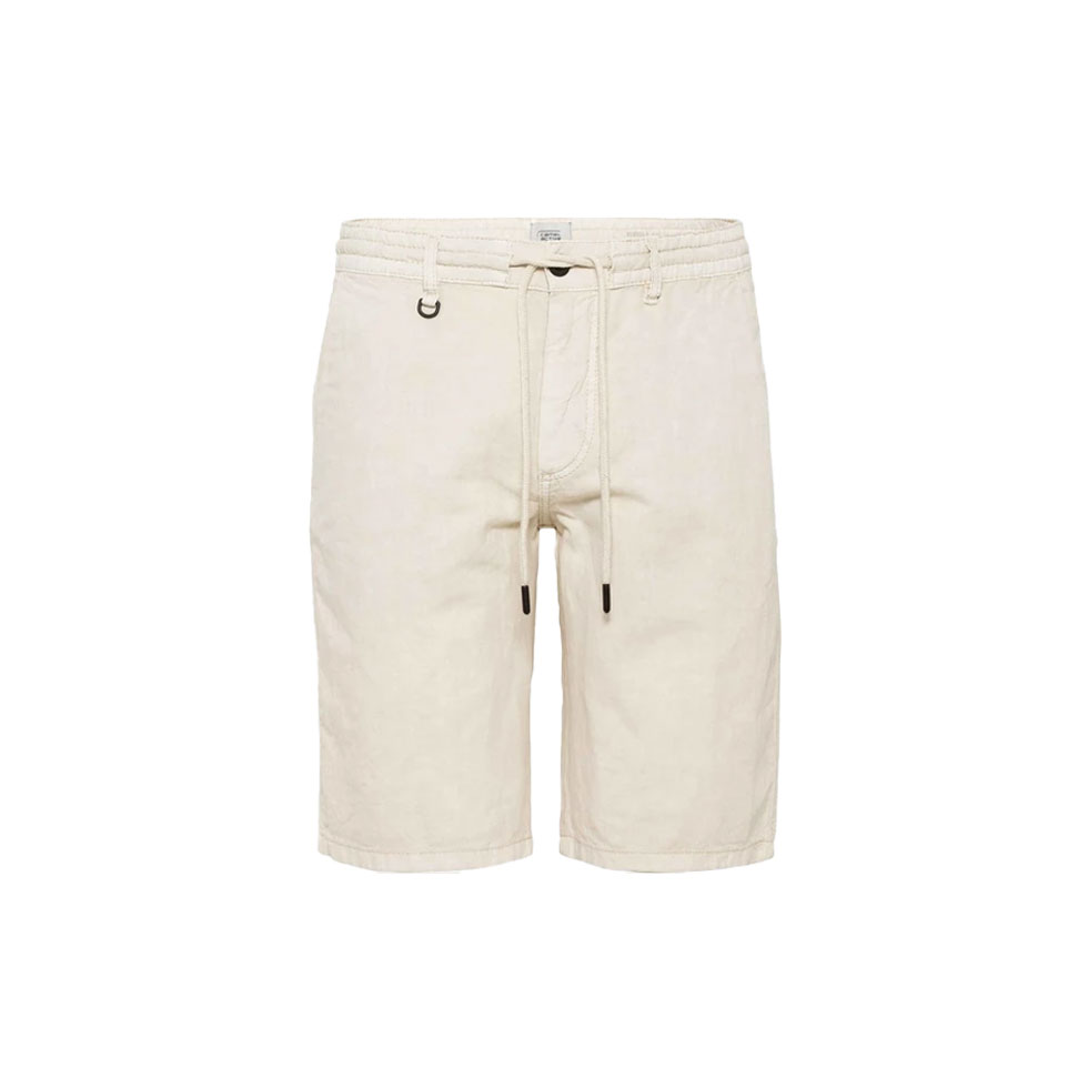 Μπεζ chino βερμούδα με κορδόνι στη μέση