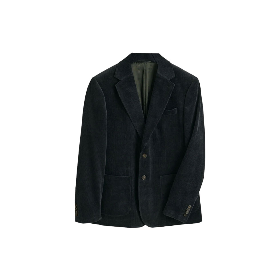 Σκούρο μπλε κοτλέ σακάκι 