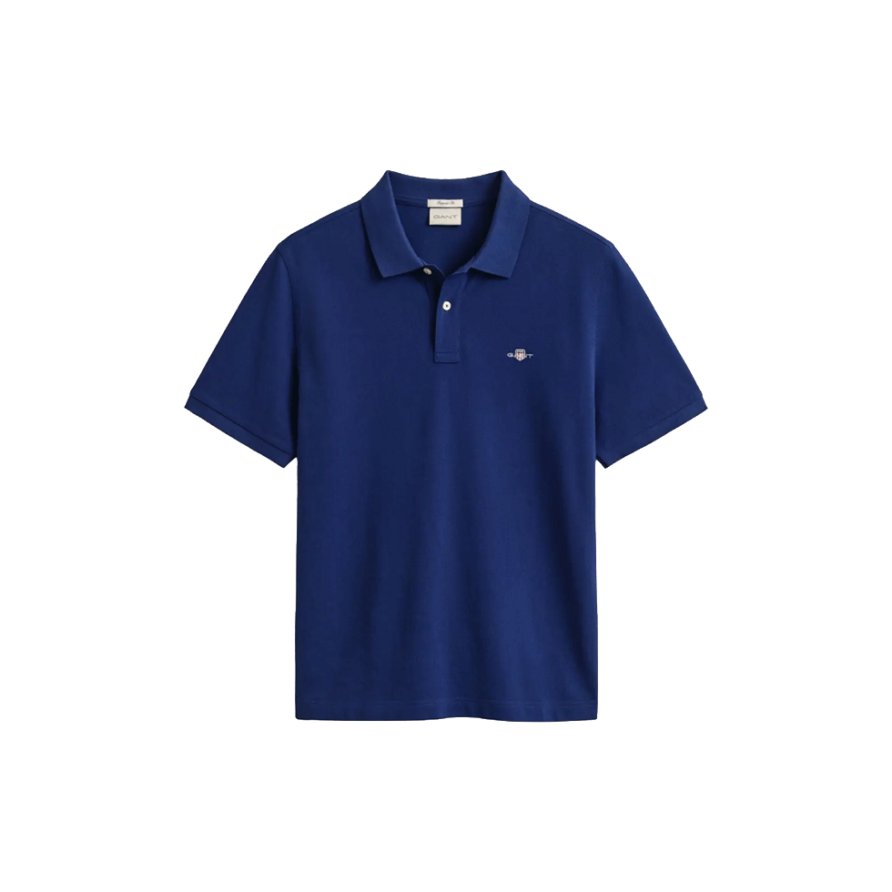 Μπλε polo μπλούζα με logo