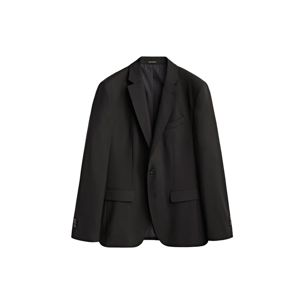Μαύρο μάλλινο σακάκι bi-stretch