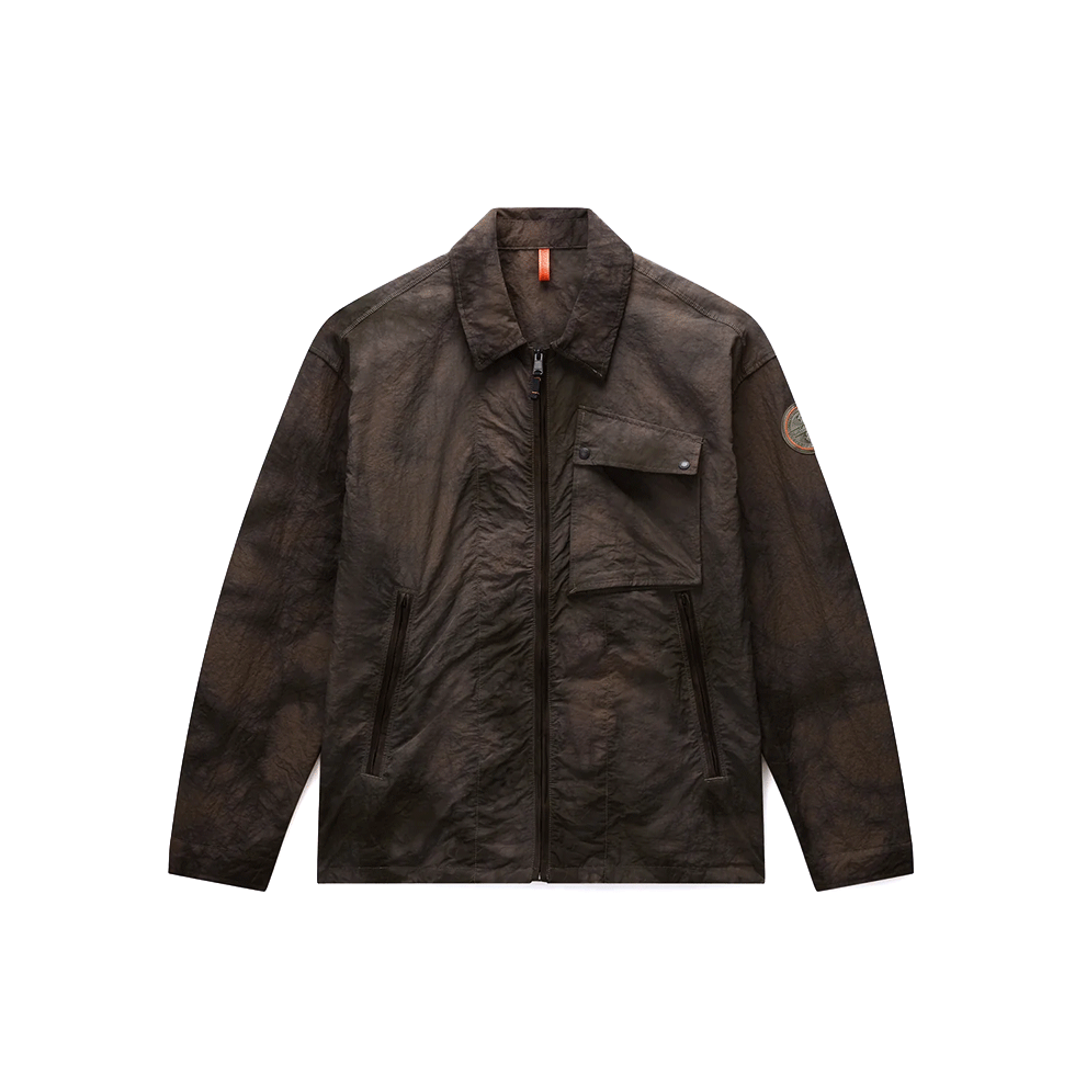 Καφέ jacket με φερμουάρ 