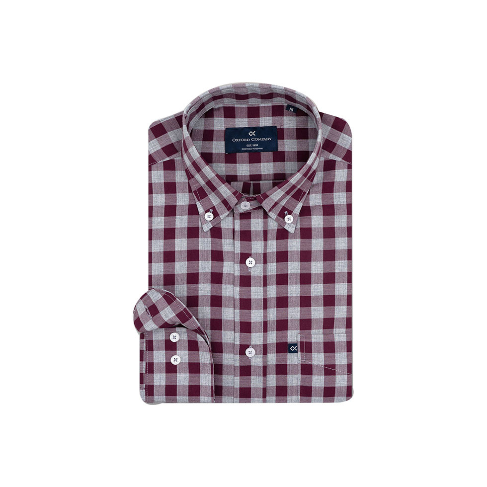 Κόκκινο καρό πουκάμισο σε κανονική γραμμή 