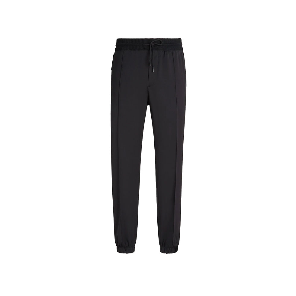 Μαύρο βαμβακερό παντελόνι jogger