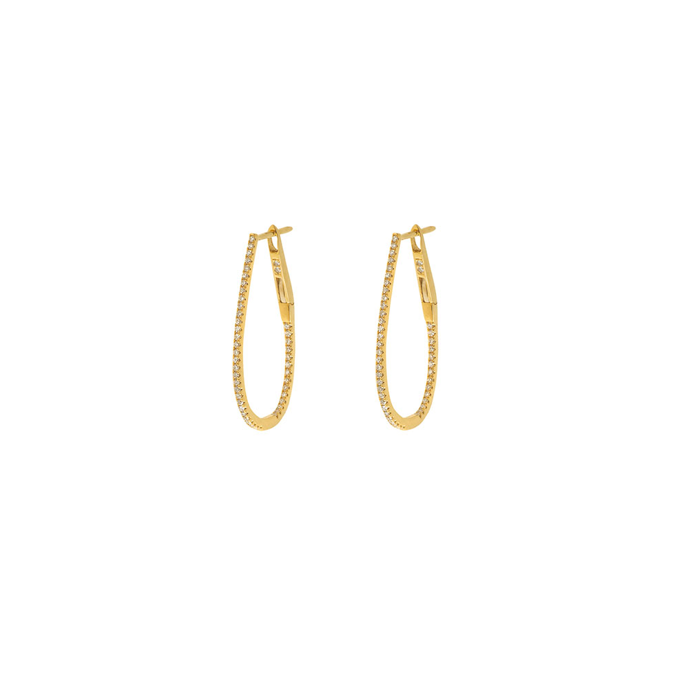 Xρυσοί κρίκοι 18Κ με διαμάντια