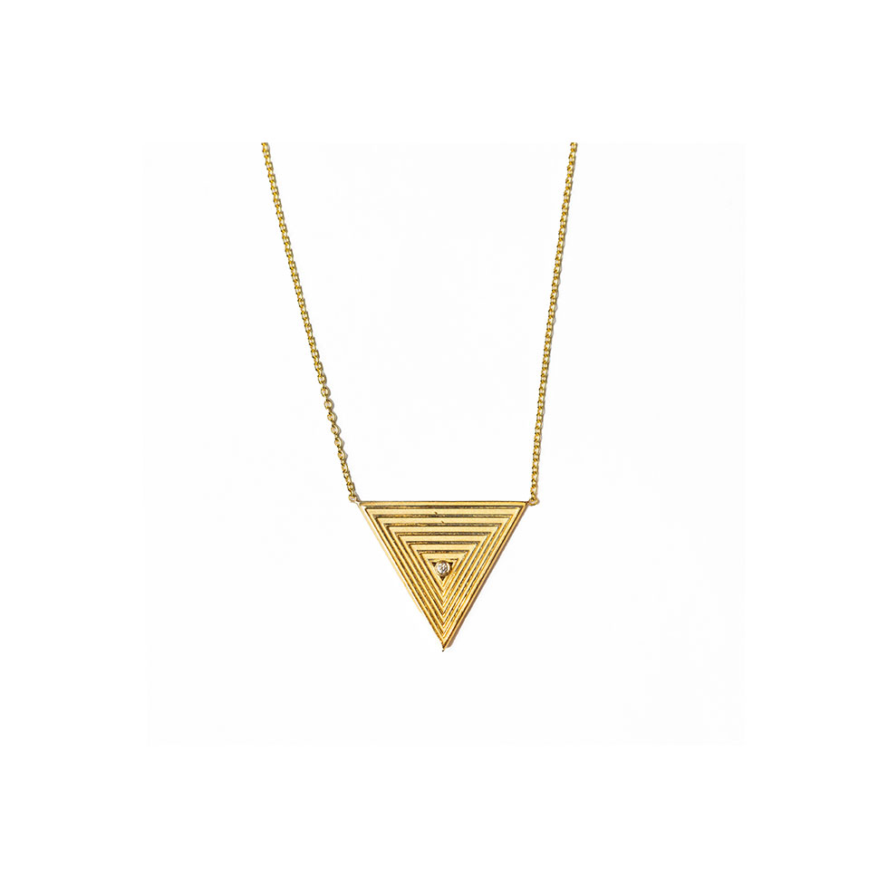 Χρυσό κολιέ με διαμάντι 