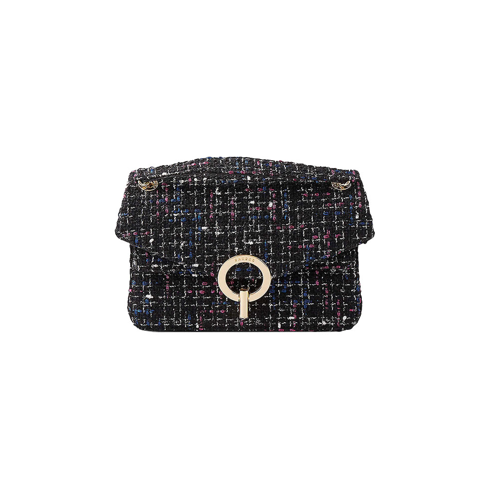 Μαύρη tweed τσάντα Yza