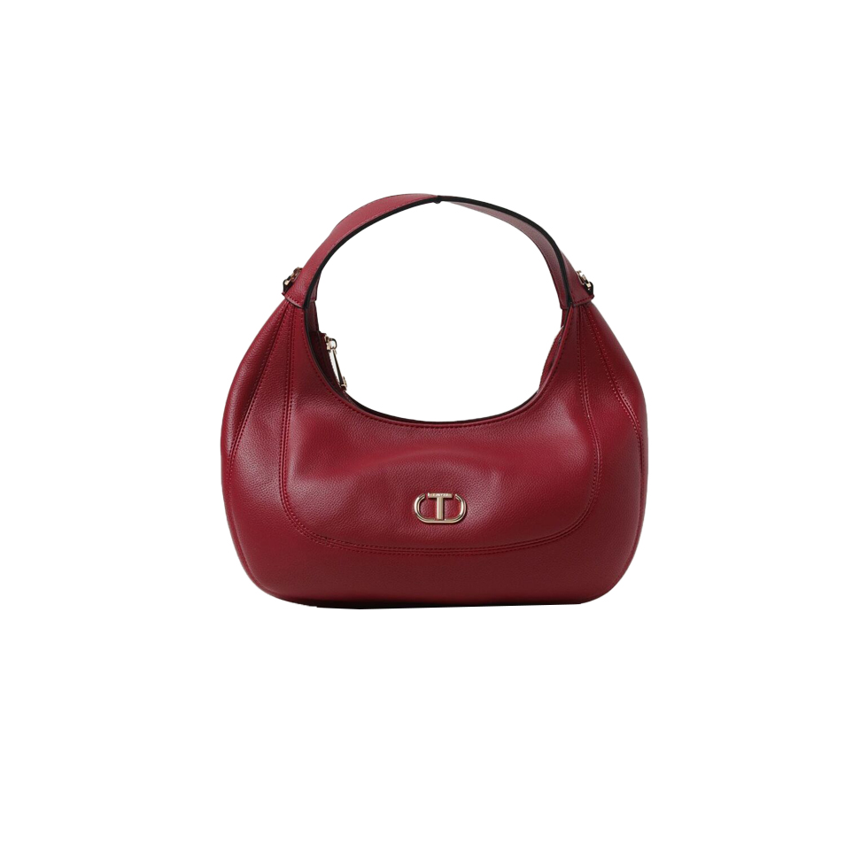 Burgundy bag with logo