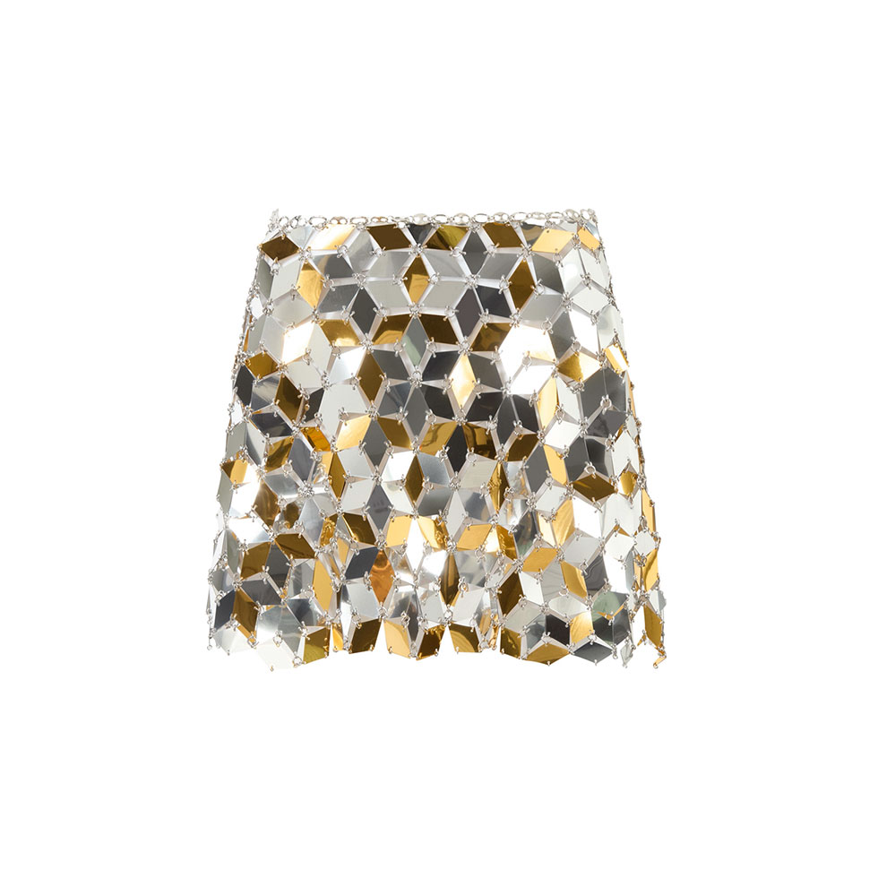 Μεταλλική mini φούστα Sparkle Discs, Rabanne 