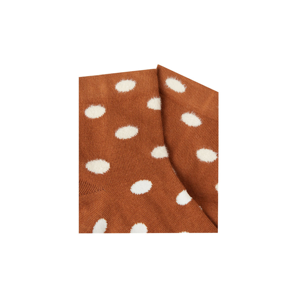 Καφέ πουά κάλτσες 