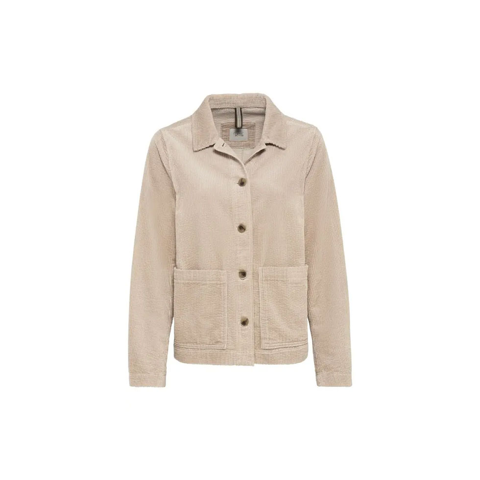 Μπεζ γυναικείο κοτλέ σακάκι