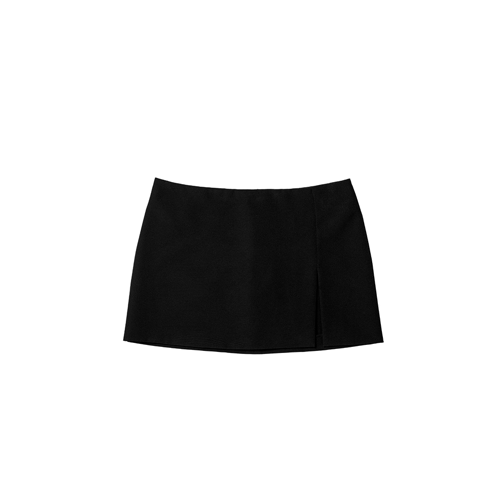 Black mini skirt