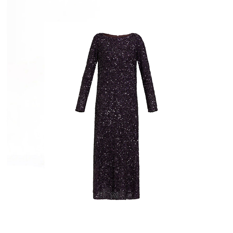 Purple maxi dress with sequins