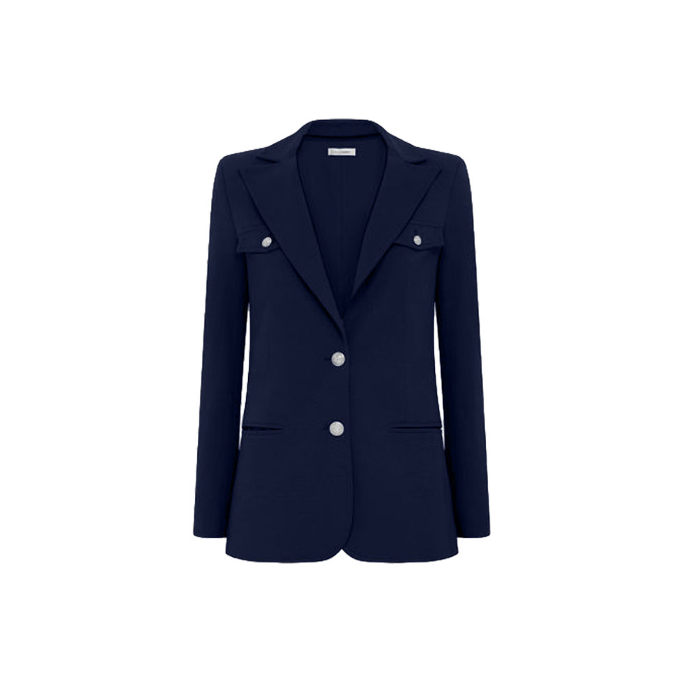 Σκούρο μπλε σακάκι με διακοσμητικά κουμπιά