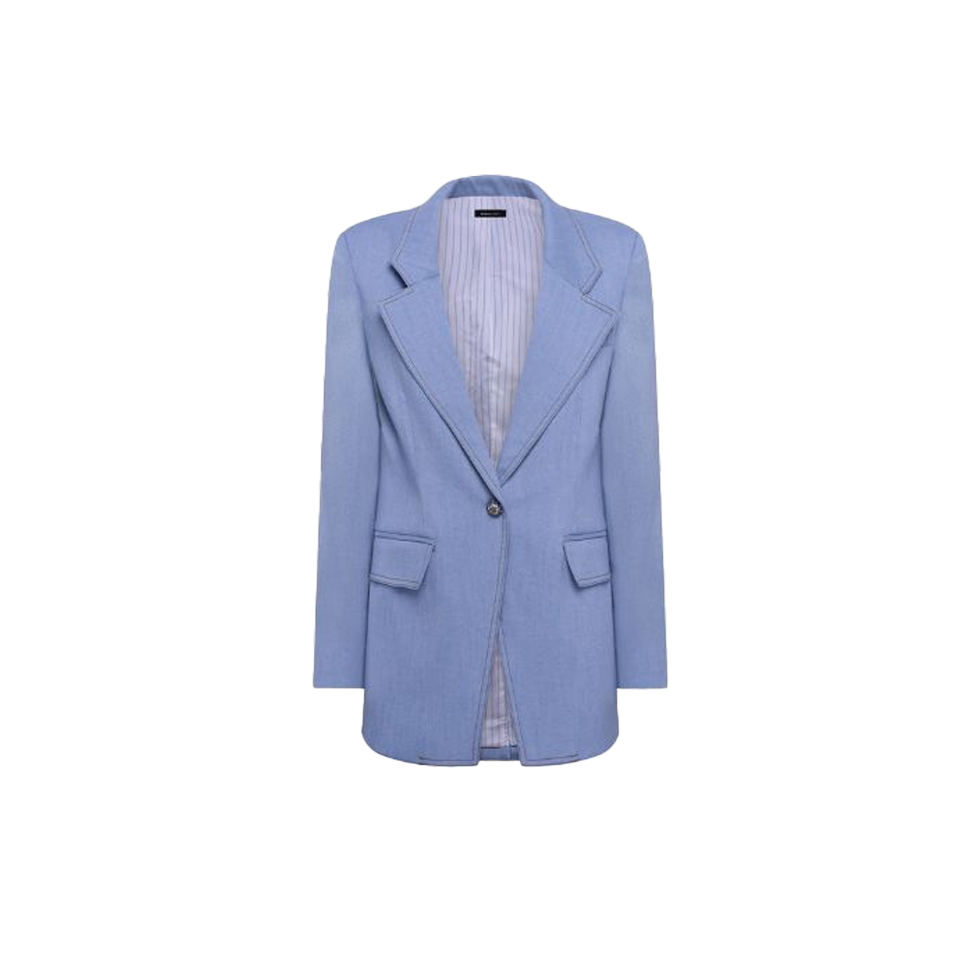 Μπλε σακάκι με εφέ denim 