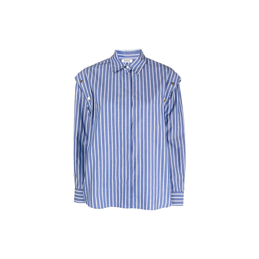 Ριγέ πουκάμισο από ποπλίνα 