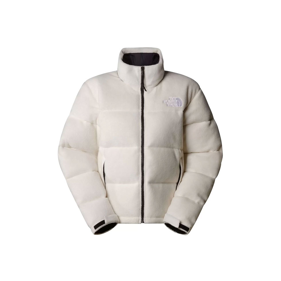 Εκρού μπουφάν με γούνινο εφέ Polar Nuptse