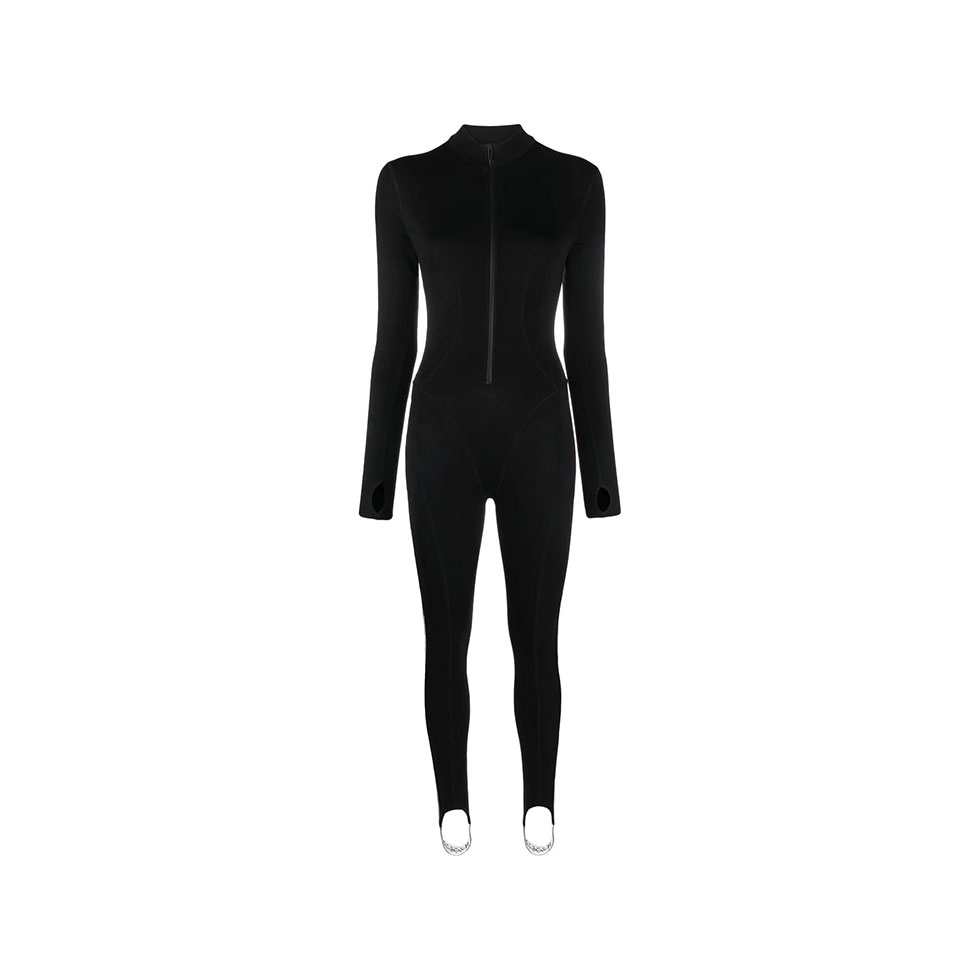 Black thermal ski suit