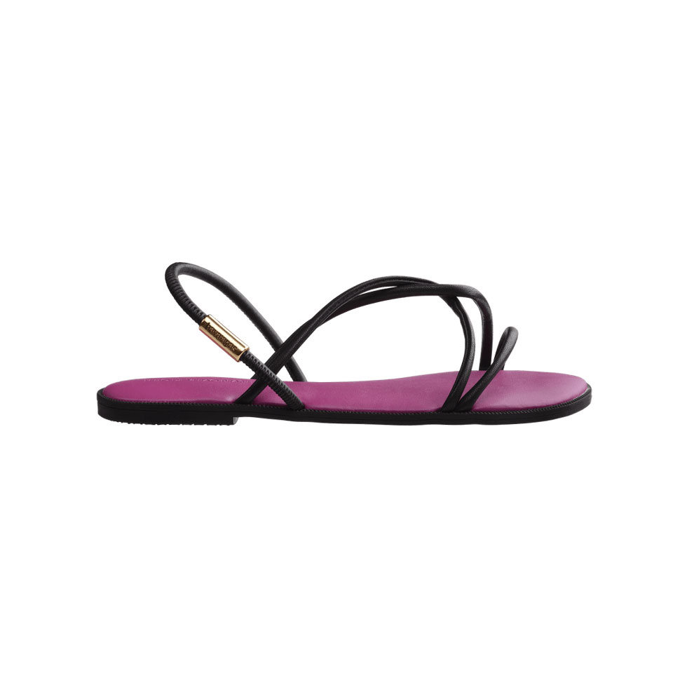 Una Manga black sandals