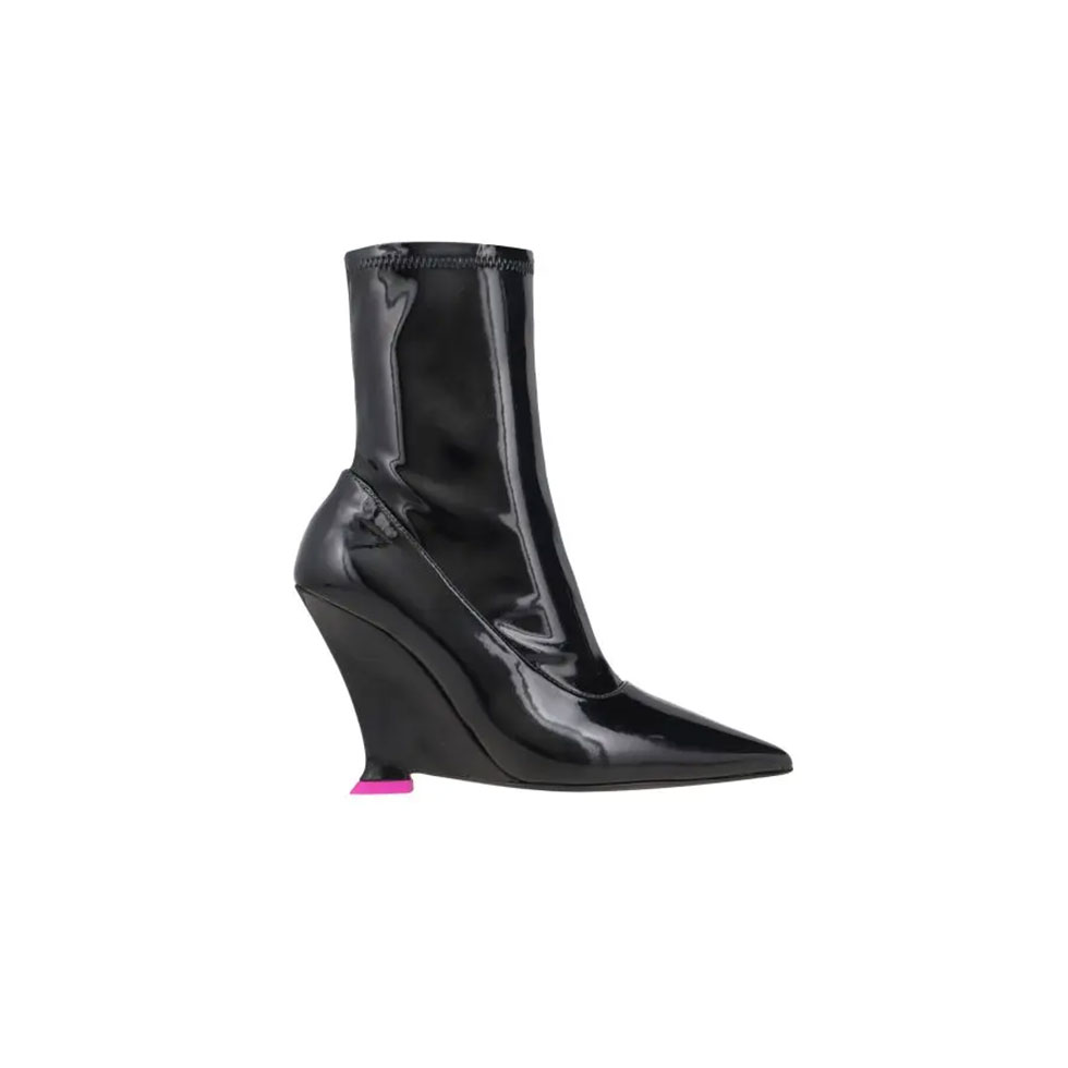 Μαύρα μποτίνια από λουστρίνι Marla, 3Juin