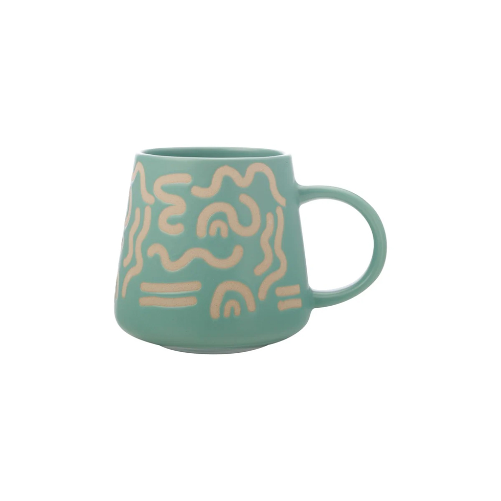 Πράσινη κεραμική κούπα Squiggle, Maxwell & Williams
