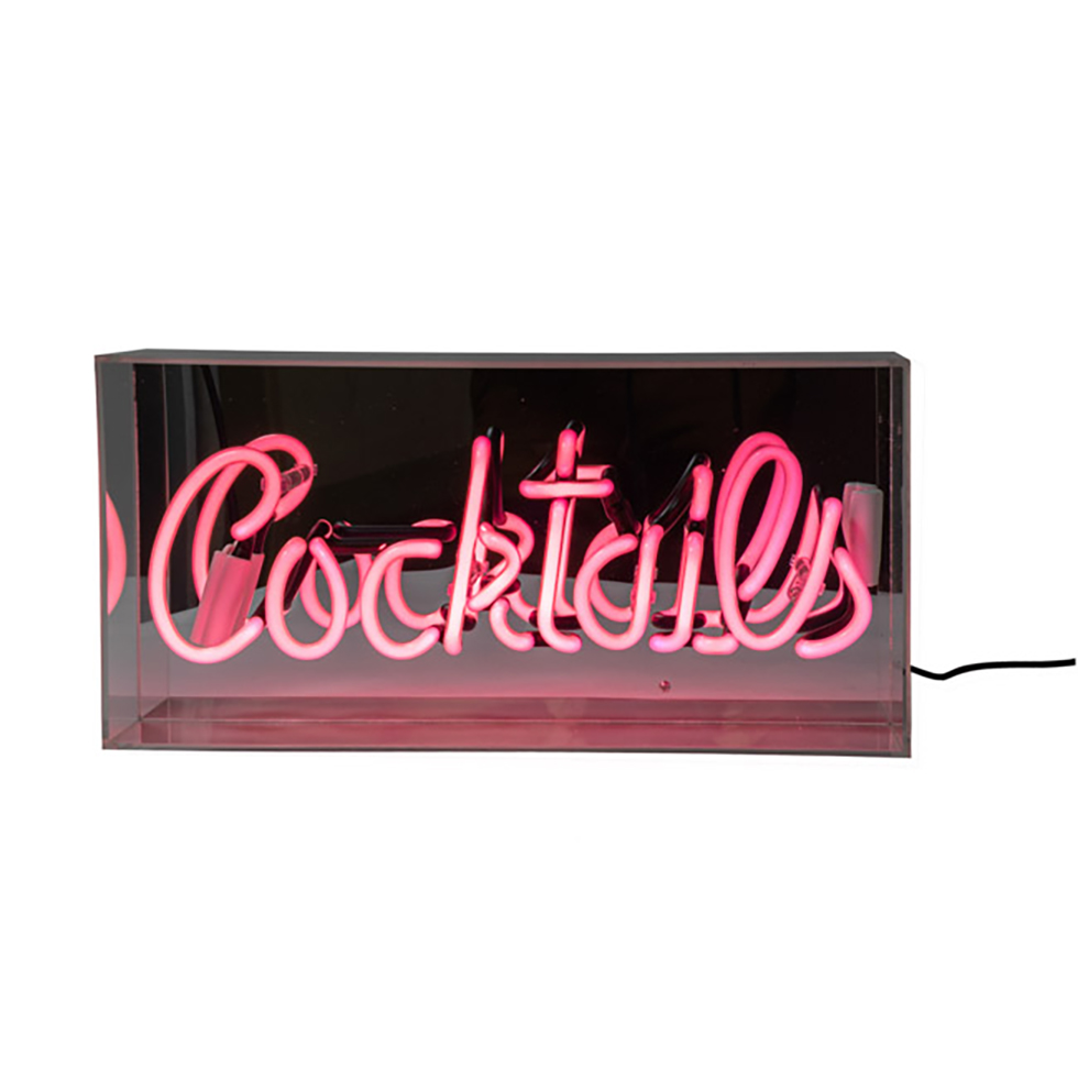 Νέον φωτιστικό Cocktails Pink