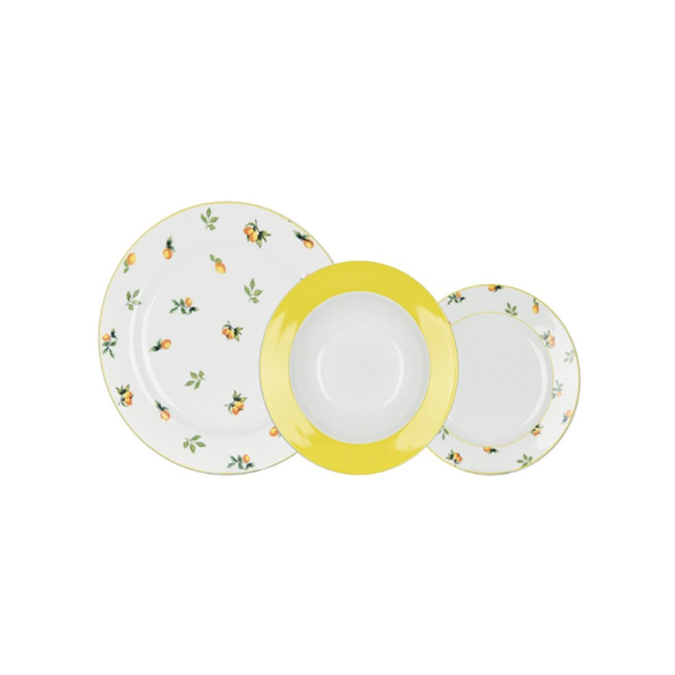 Σερβίτσιο φαγητού σετ 6 τεμάχιων Lemon, Preziosa 