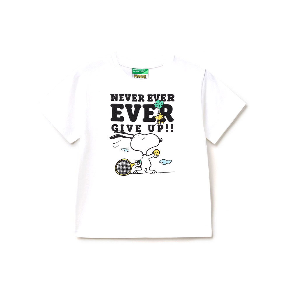 Λευκό t-shirt με τύπωμα Peanuts 