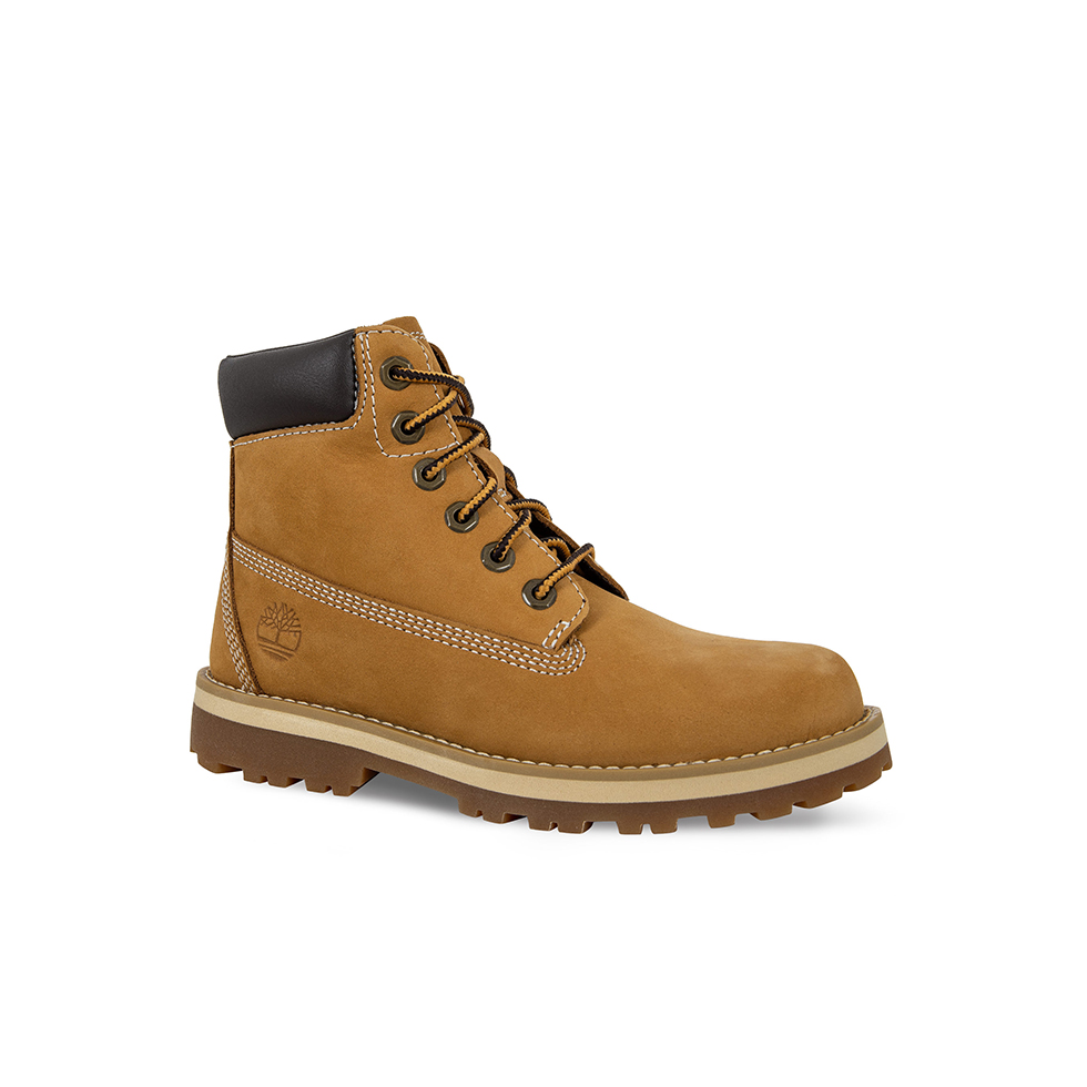 Παιδικά δερμάτινα unisex μποτάκια με κορδόνια, Timberland
