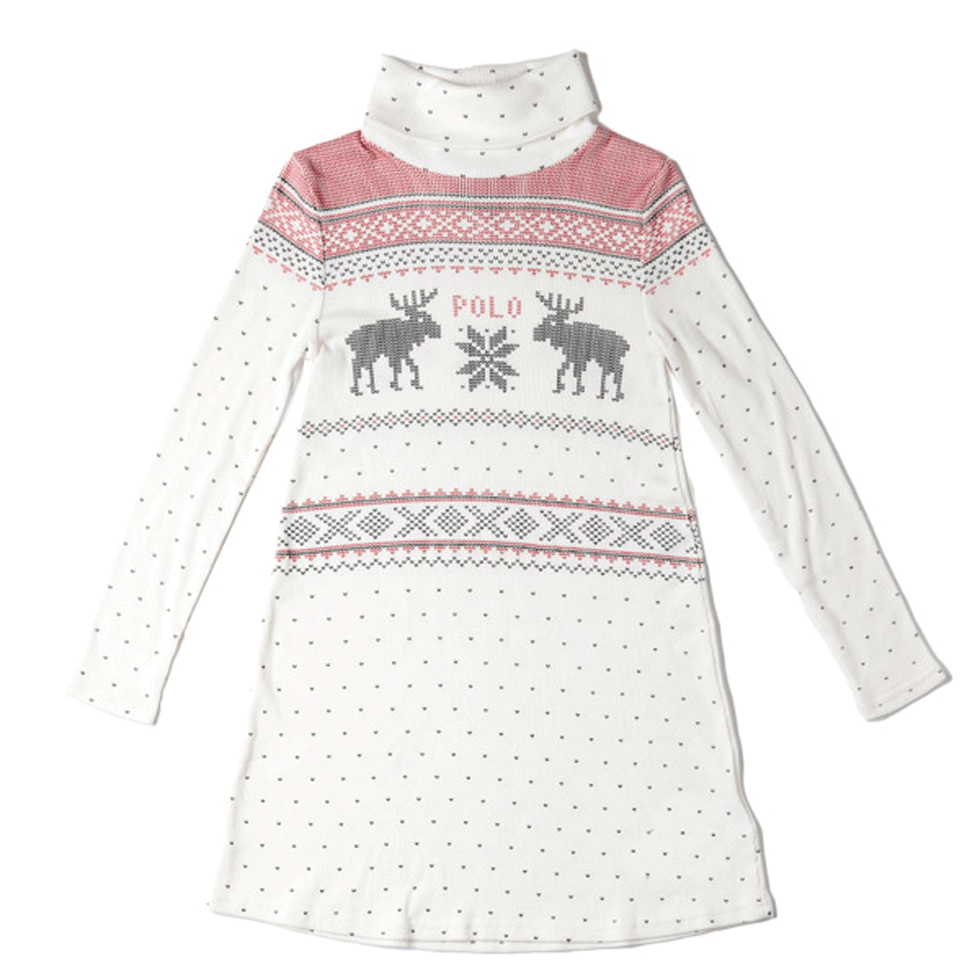  Κοριτσίστικο φόρεμα με christmas print Polo Ralph Lauren