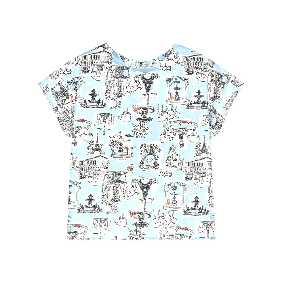 Γαλάζιο t-shirt Paris