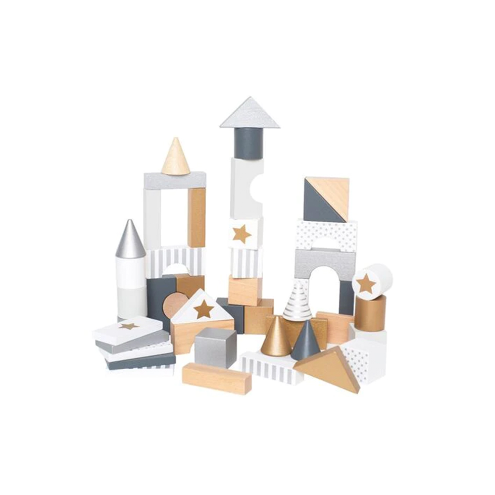 Ασημί ξύλινα τουβλάκια κατασκευών, Jabadabado