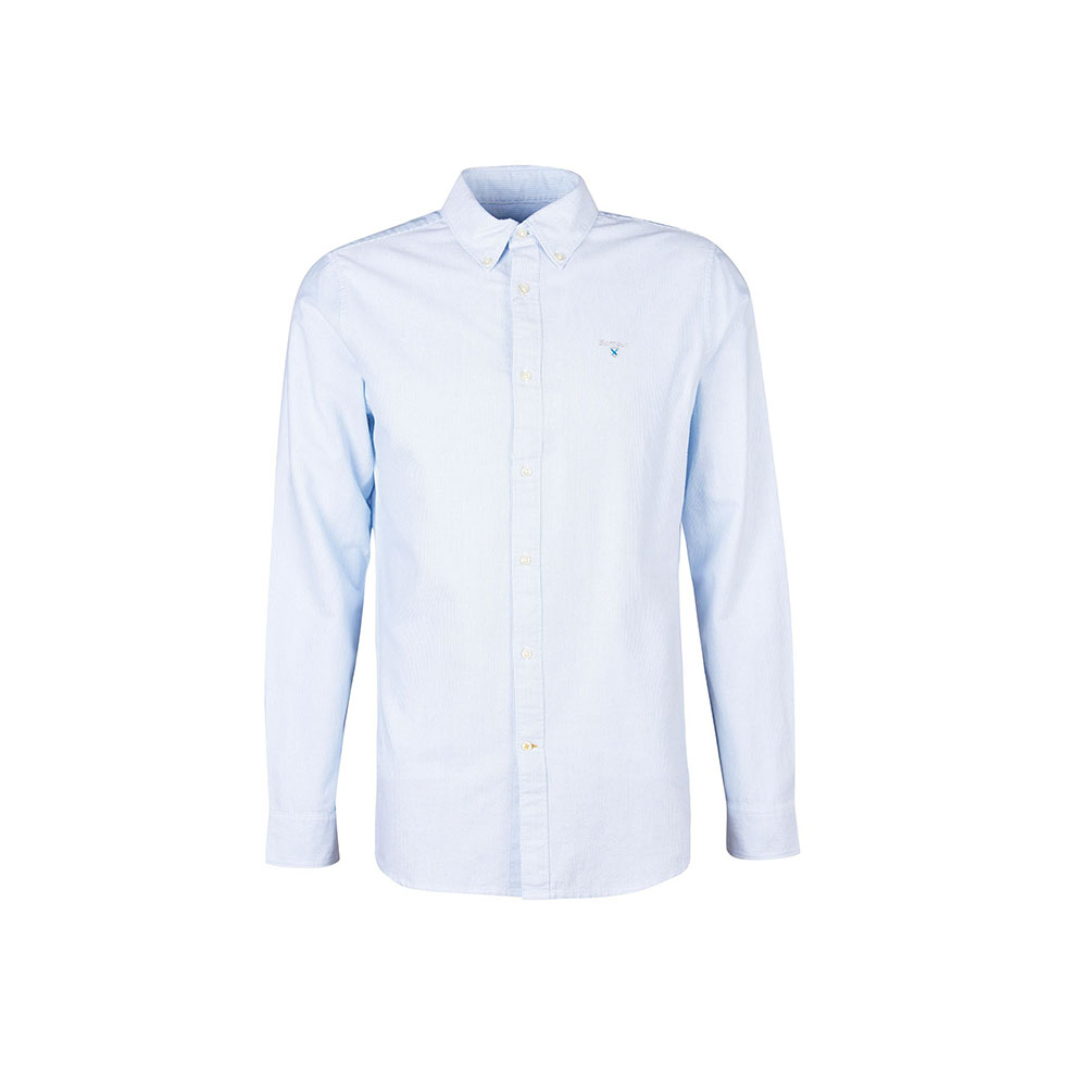 Light blue striped oxford tailored shirt