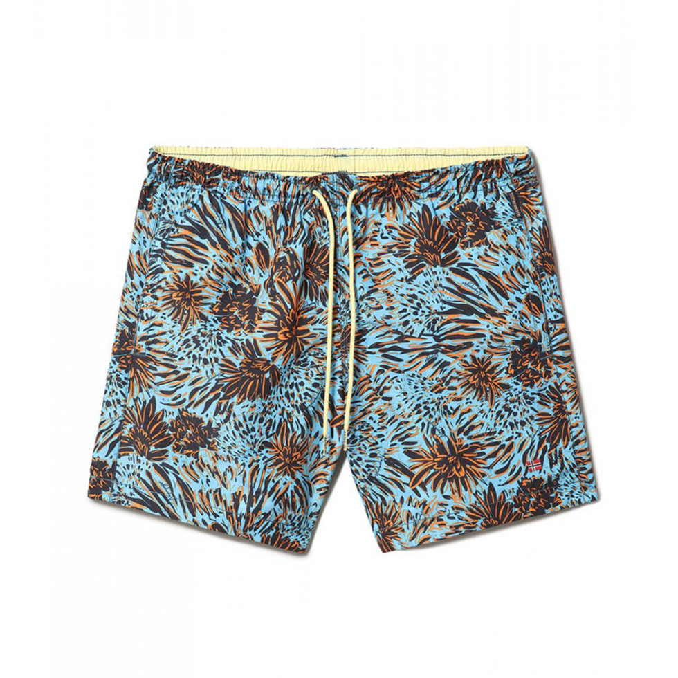 Γαλάζιο μαγιό με floral μοτίβο