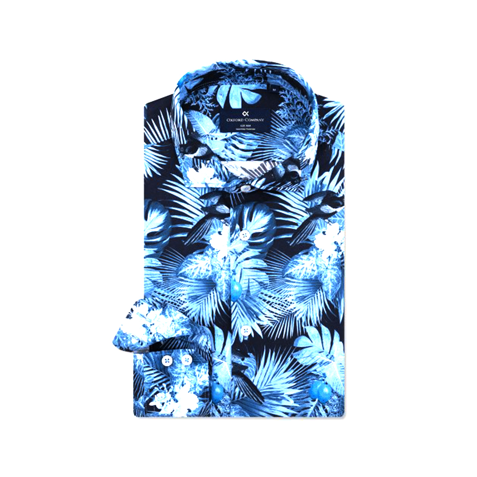 Floral πουκάμισο slim fit