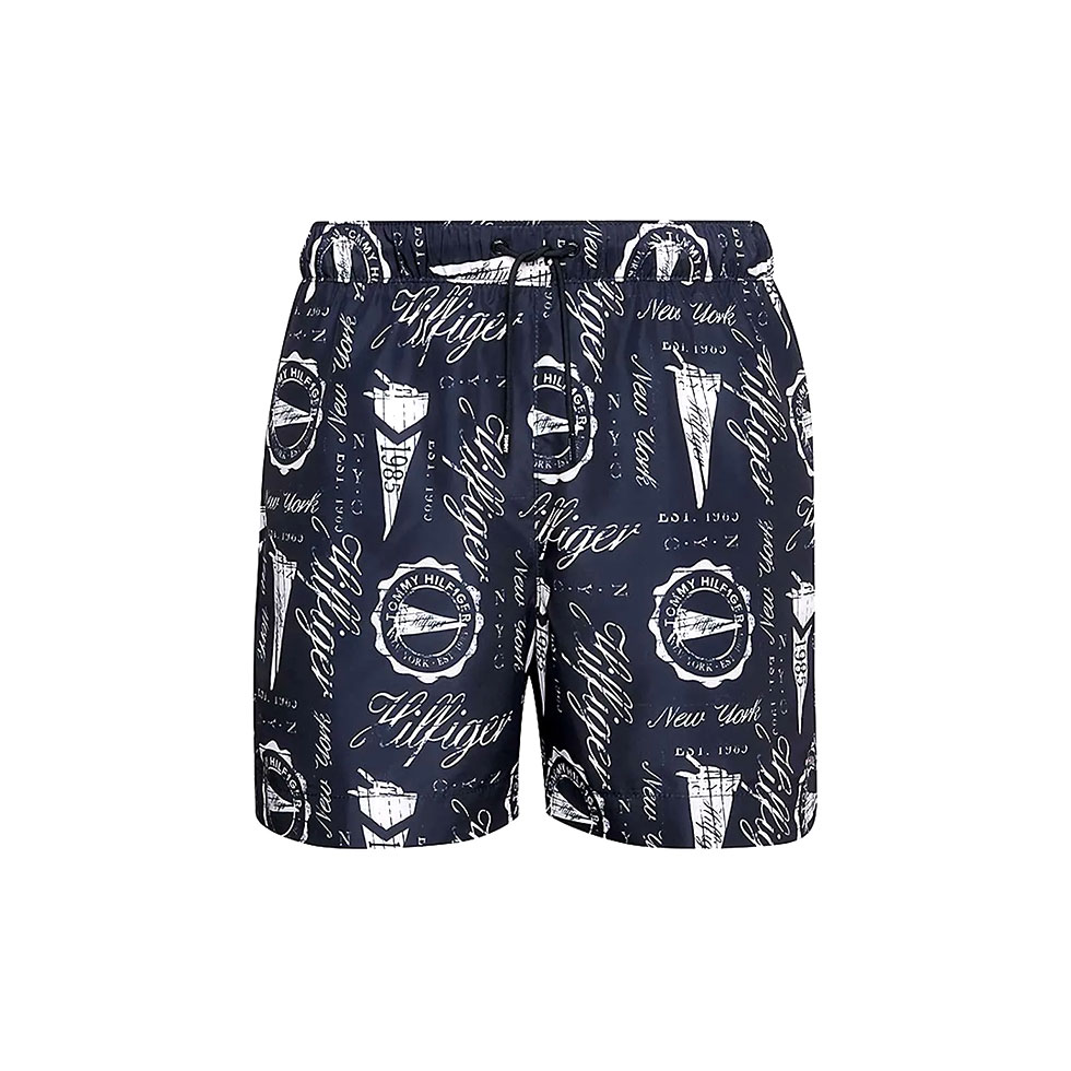 Σκούρο μπλε μαγιό με μοτίβο 